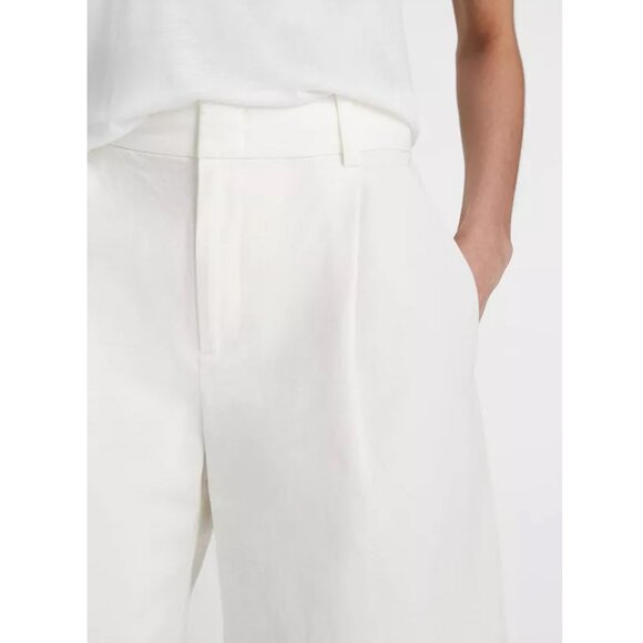 Vince Washed Cotton Bermuda Shorts in Off-white - Picture 3 of 5